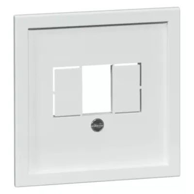 PEHA Zentralplatte TAE | 20.610.02 / 00114211 | für TAE-, UAE/TAE-Dosen | bis 3 Anschlüsse | Thermoplast reinweiß