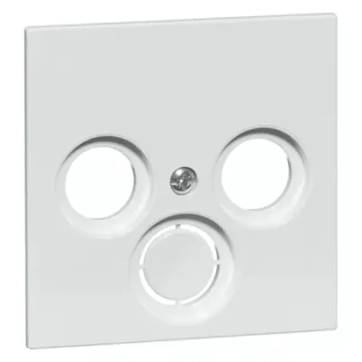 PEHA Zentralplatte Koax Antennensteckdose 00114611 | DIN 45330 | 2 Schrauben | Kunststoff | matt | reinweiß