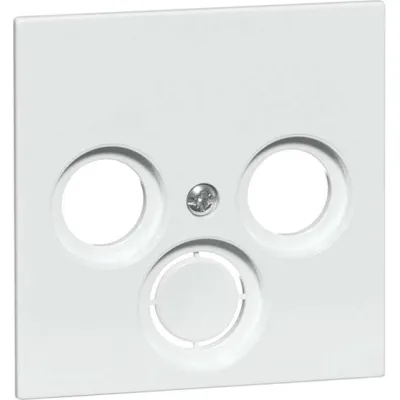 PEHA Zentralplatte Koax Antennensteckdose 00114611 | DIN 45330 | 2 Schrauben | Kunststoff | matt | reinweiß
