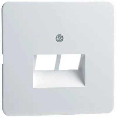 PEHA Zentralplatte für UAE-Anschlussdose 80.610.02 | 2-fach Schragauslass | Kunststoff | reinweiß RAL 9010