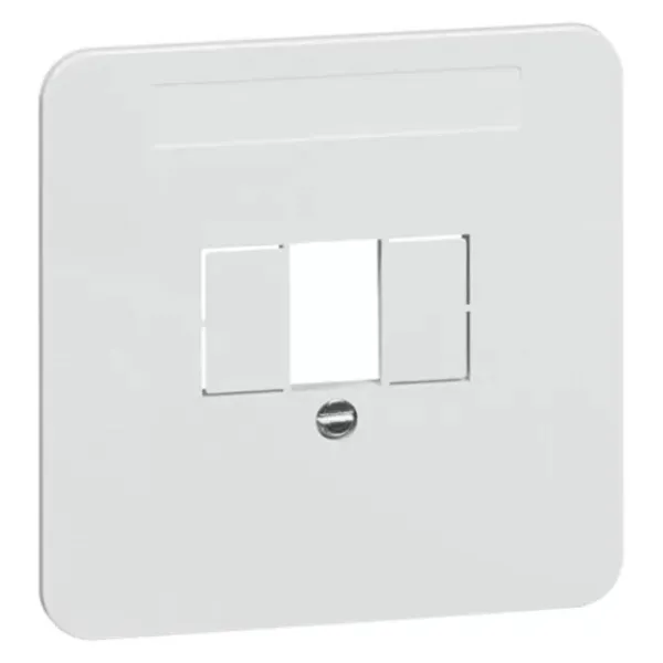Peha Zentralplatte D 80.610 TAE W | Abdeckung für TAE-Anschlussdose | 3-fach | Kunststoff Thermoplast | glänzend | weiß