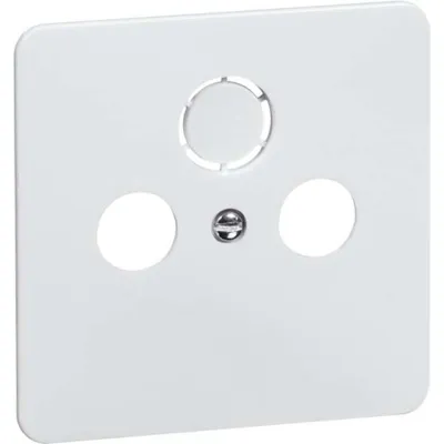 PEHA Zentralplatte 80.610 TV W | Koaxial-Antennensteckdose | DIN 45330 | Unterputz | Kunststoff | glänzend | weiß