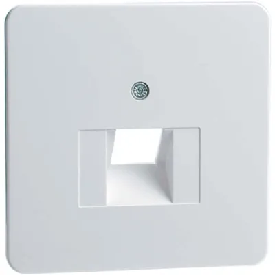 Peha Zentralplatte D 80.610 UAE/1-N W | Abdeckung UAE/IAE 1-fach | schräger Auslass | Kunststoff | cremeweiß | IP20