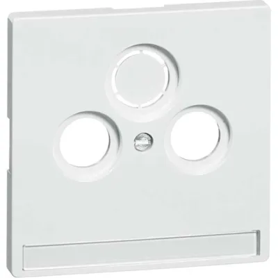 PEHA Zentralplatte 95.610.02 TV NA | Koaxial-Antennensteckdose | DIN 45330 | Schraubbefestigung | reinweiß