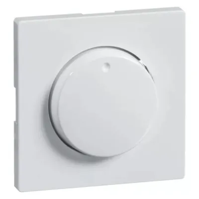 PEHA Zentralplatte mit Drehknopf 95.810.02 HR | für Dimmer & Potentiometer | Thermoplast | reinweiß RAL 9010