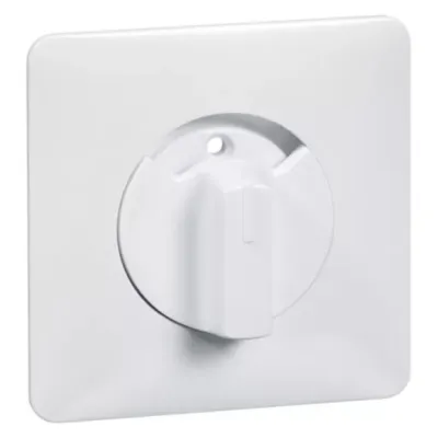 PEHA Zentralplatte mit Knebel 00133211 | Jalousieabdeckung für Rollladen-Drehtaster | Duroplast | reinweiß