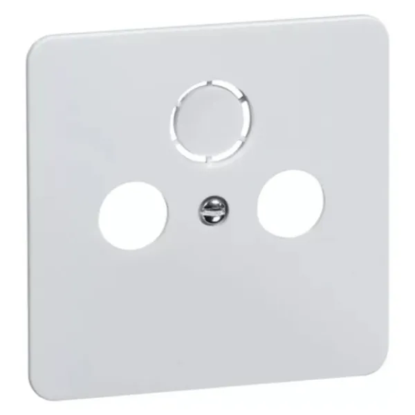 PEHA Zentralplatte Antennensteckdose 80.610.02 TV | Koaxial | DIN 45330 | 2 Schrauben | Kunststoff | reinweiß