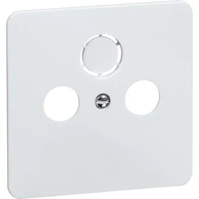 PEHA Zentralplatte Antennensteckdose 80.610.02 TV | Koaxial | DIN 45330 | 2 Schrauben | Kunststoff | reinweiß