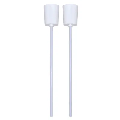 RP-TECHNIK Pendelset 2PW-EB | Rohrpendelabhängung für EB-Leuchten | vorverdrahtet | 500mm | weiß