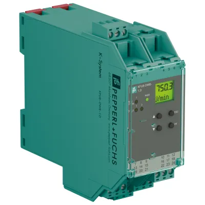 Pepperl+Fuchs Drehzahlwächter KFU8-DWB-1.D | 1-Kanal | SIL 2 | 0,001–12000 Hz | 2 Relais | NAMUR/Kontakt