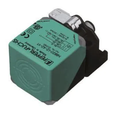Pepperl+Fuchs Induktiver Sensor NBN40-L2-A2-V1 | PNP | 40mm | M12 | Quader | IP68/IP69K | Kunststoff