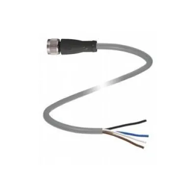 Pepperl+Fuchs Kabeldose M12 Buchse 109434 | 4-polig | gerade | 2m PUR-Kabel | IP68 | vergoldete Kontakte | grau