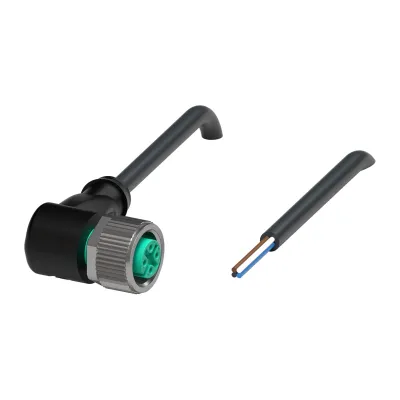 Pepperl+Fuchs Kabeldose M12 gewinkelt 217849 | 4-polig | A-kodiert | PUR-Kabel 10m | schleppkettentauglich | schwarz