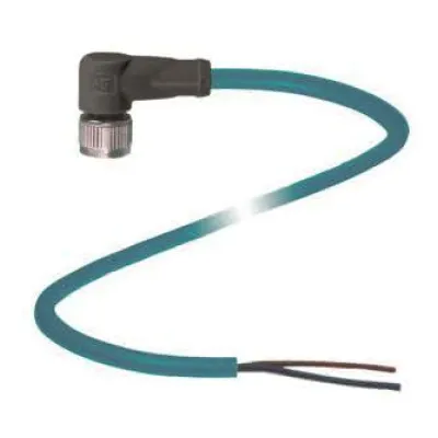 Pepperl+Fuchs Kabeldose M12 gewinkelt V1-W-N-10M-PUR 037041 | 2-polig | A-kodiert | PUR-Kabel 10m | IP68 | blau | NAMUR