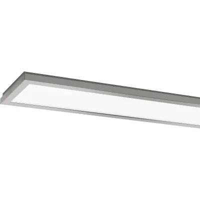 Performance in Lighting LED-Anbauleuchte SL630 | 40W | 3000K | 4710lm | Mikroprisma | 1274x373mm | grau