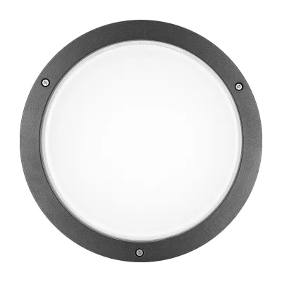Performance in Lighting LED Wand- & Deckenleuchte BLIZ ROUND 304237 | 21,5W | 3000K | Notbeleuchtung | IP65 | anthrazit