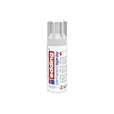 edding Permanentspray 5200 | Acrylspray Premium | lichtgrau matt | hohe Deckkraft | schnelltrocknend | 200ml