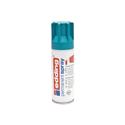 edding Permanent Spray 5200 | Acryllack Sprühlack | 200 ml | seidenmatt | petrol | schnelltrocknend | hohe Deckkraft