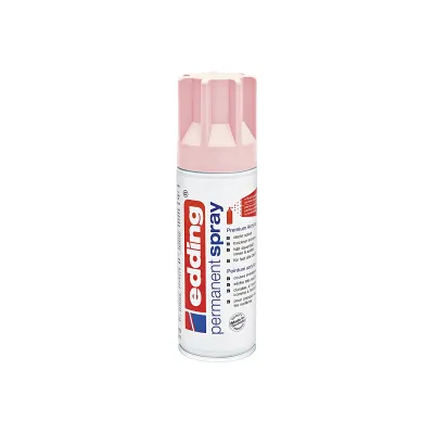 edding Permanentspray 5200 | Acryllack Spray | 200 ml | schnell trocknend | hohe Deckkraft | pastellrosa seidenmatt