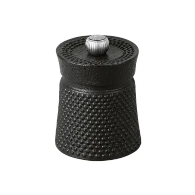 PEUGEOT Pfeffermühle Bali Fonte 35402 | Gusseisen | Stahlmahlwerk | 8 cm | einstellbarer Mahlgrad | schwarz