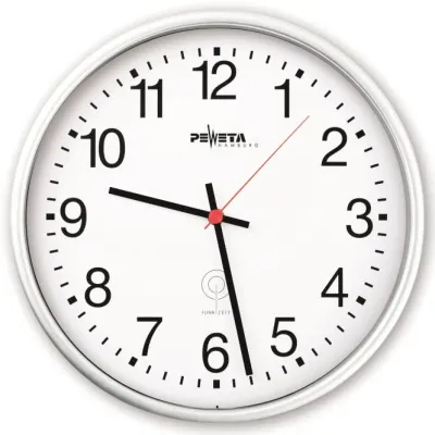 Peweta Funkuhr arabische Zahlen 1,5V 250mm weiss