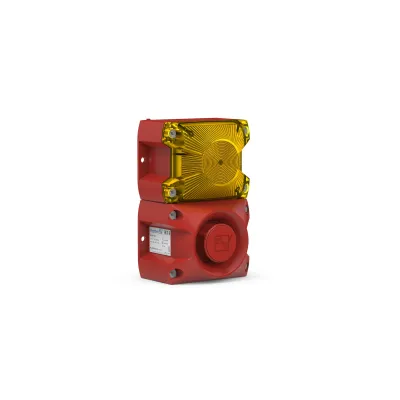 Pfannenberg Blitzschallgeber PA X1-05 24V DC | 105 dB | programmierbar | Xenon Blitzlicht | IP66 | rot/gelb