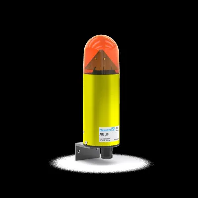 Pfannenberg Signalleuchte ABS LED HI 11-60DCAM | LED Blitz-Blink-Dauerlicht | 11–60V DC | 123cd | Metall | IP54 | orange