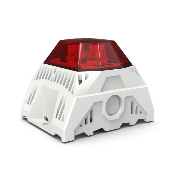 Pfannenberg Radial LED Schallgeber PA L1-R #23383635055 | 12–48V DC | 105 dB | programmierbar | Aufbau | IP66 | grau/rot