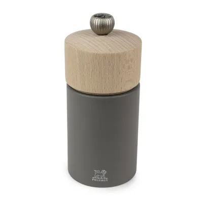 PEUGEOT Pfeffermühle Boreal 12cm 10002133_01030804 | Buchenholz | einstellbarer Mahlgrad | Stahlmahlwerk | felsgrau