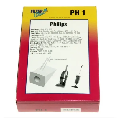 Ph1-Staubsaugerbeutel für Staubsauger Filterclean 000024KA 10+1 Beutel
