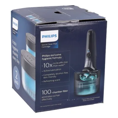 Philips Reinigungskartusche CC12/50 | 2er Set für Quick Clean Pod Rasierer | alkoholfrei | 2x160ml | mehrfarbig