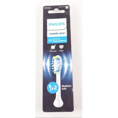 Philips Sonicare Aufsteckbürsten HX9042/87 Premium Plaque Defence | Ersatzbürsten 2er Pack | Weiß