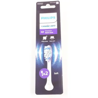 Philips Aufsteckbürsten HX9052/87 | Premium Gum Care | Ersatzbürsten für elektrische Zahnbürsten | 2 Stück | Weiß