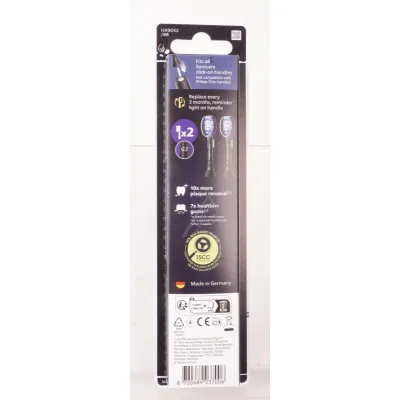 Philips Aufsteckbürsten HX9052/88 Premium Gum Care | 2er Pack | für Zahnbürsten | Schwarz