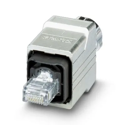 PHOENIX CONTACT RJ45-Steckverbinder VS-PPC-C1 | CAT5E | IP65/IP67 | IDC-Anschluss | 8-polig | Metall | Silber