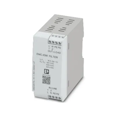 PHOENIX CONTACT EMV-Filter FIL-1S-1-10A-230AC-UT 1292320 | Netzfilter einphasig | 10A | 250V | 50-60Hz | IP20 | für NS35
