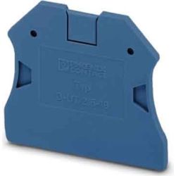 PHOE Abschlussdeckel D-UT 2,5/10 BU L: 48mm B: 2,2mm blau