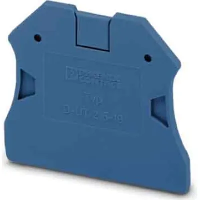 Phoenix Contact Abschlussdeckel D-UT 2,5/10 BU | 3047235 | Endplatte | PA | 47x2,2x39,8 mm | V0 | blau