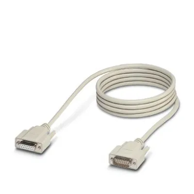 PHOENIX CONTACT D-SUB Kabel VS-15-DSUB-20-LI-5,0 | 15-polig | 5m | Stecker/Buchse | gerade | PVC | grau