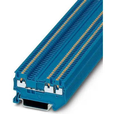 Phoenix Contact Durchgangsreihenklemme PT 1,5/S-TWIN BU 3208168 | TS35 | 1,5mm² | 17,5A | 500V | 1 Etage | Blau