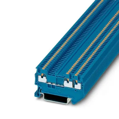 Phoenix Contact Durchgangsreihenklemme PT 1,5/S-TWIN BU 3208168 | TS35 | 1,5mm² | 17,5A | 500V | 1 Etage | Blau