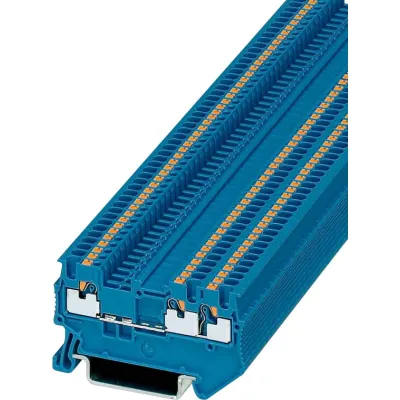 Phoenix Contact Durchgangsreihenklemme PT 1,5/S-TWIN BU 3208168 | TS35 | 1,5mm² | 17,5A | 500V | 1 Etage | Blau