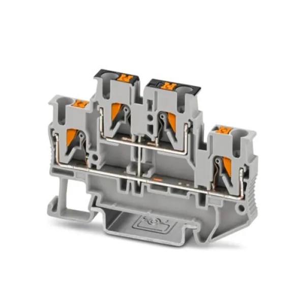 Phoenix Contact Doppelstock-Reihenklemme PTTB 2,5-PV 3210583 | Push-in | 2 Etagen | 0,14-4mm² | 22A | 500V | TS35 | grau