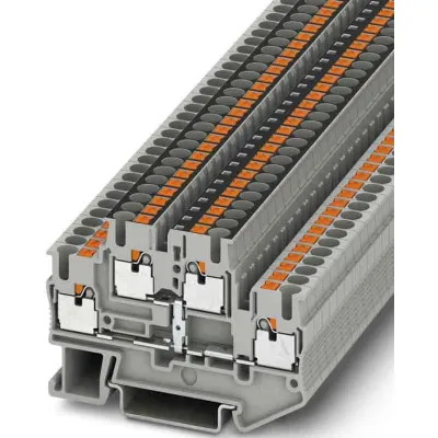 Phoenix Contact Doppelstock-Reihenklemme PTTB 2,5-PV 3210583 | Push-in | 2 Etagen | 0,14-4mm² | 22A | 500V | TS35 | grau