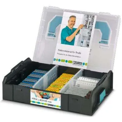 Phoenix Contact Starterkit CASE PTFIX L-BOXX MINI 1182117 | Reihenklemmen | 10 Verteilerblöcke | Sortimo Koffer