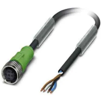 PHOENIX CONTACT Sensor-Aktor-Kabel SAC-4P-5,0-PUR/M12FS | M12 Buchse | 4-polig | 5m | PUR | IP65/IP68 | schwarzgrau