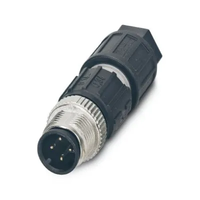 PHOENIX CONTACT SACC-M12MS-4QO-0,34-M | M12 Stecker 4-polig | IP67 | Schneidklemmanschluss | 4A | Nickel