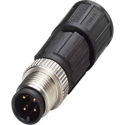 PHOENIX CONTACT SACC-M12MS-4QO-0,34-M | M12 Stecker 4-polig | IP67 | Schneidklemmanschluss | 4A | Nickel