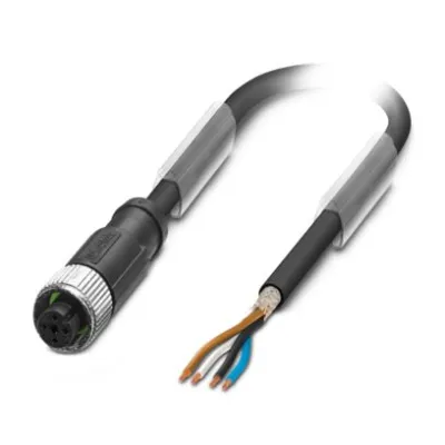PHOENIX CONTACT Sensor-Aktor-Kabel SAC-4P-1,5-PUR/M12FS SH | 4-polig | M12 Buchse | geschirmt | PUR | 1,5m | schwarzgrau