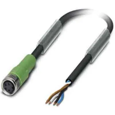PHOENIX CONTACT Sensor-Aktor-Kabel SAC-4P-10,0-PUR/M8FS | 4-polig | 10m | M8 Buchse | PUR | IP65 | schwarzgrau